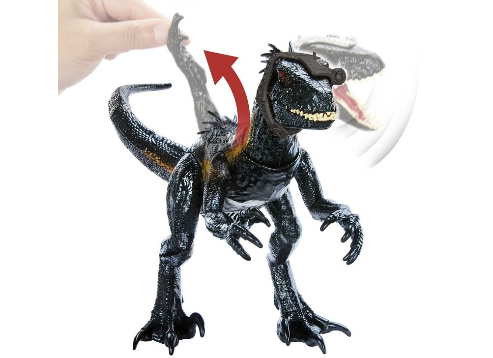 Figurka MATTEL Jurassic World Indoraptor Superatak dzieci urodziny święta Boże Narodzenie Gwiazdka Wielkanoc prezent podarunek upominek do koszyczka drobny upominek jw jp park jurajski jurassic park obóz kredowy upadłe królestwo zaginiony świat punkty zgięcia punkty ruchu biom środowisko tropienie atakowanie atak zabawka filmowa mattel dinozaur indoraptor zabwka dinozaur światła i dźwięki