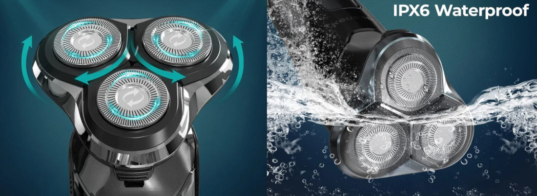 Golarka KENSEN 06-KTXD11-001 bezpieczna komfort golenia stopien ochrony IPX6