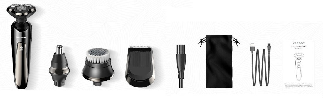 Golarka KENSEN 06-KTXD11-001 zawartosc zestawu komplet wyposazenie