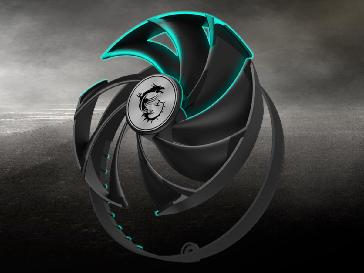 Karta graficzna MSI GeForce RTX 4070Ti Gaming X Trio 12GB chłodzenie wentylatory radiator temperatura