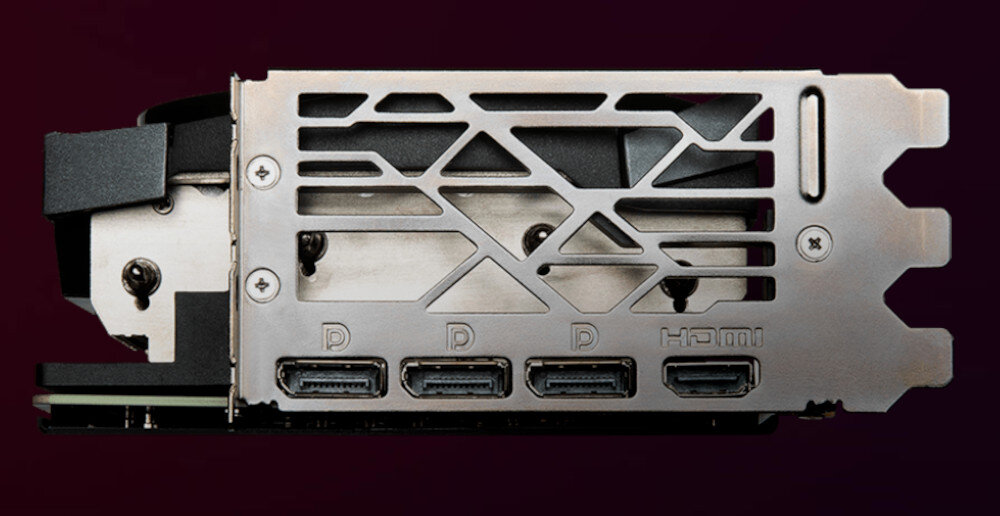Karta graficzna MSI GeForce RTX 4070Ti Gaming X Trio 12GB złącza porty podłączenie