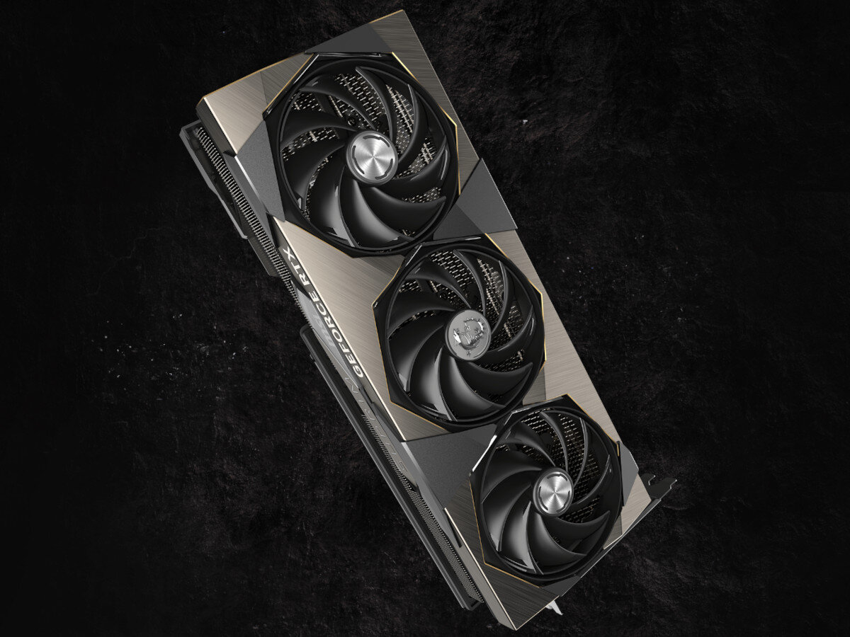 Karta graficzna MSI GeForce RTX 4070Ti Suprim X 12GB chłodzenie wentylator temperatura
