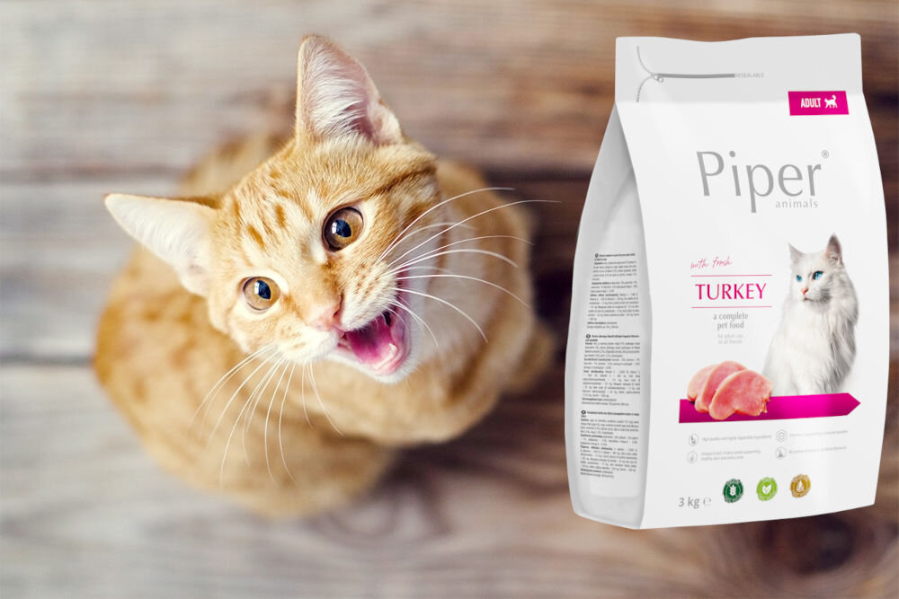 Karma dla kota PIPER Animals Indyk 3 kg dawkowanie analiza sklad