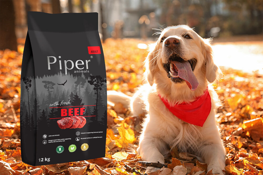 Karma dla psa PIPER Animals Wołowina 12 kg dawkowanie analiza sklad