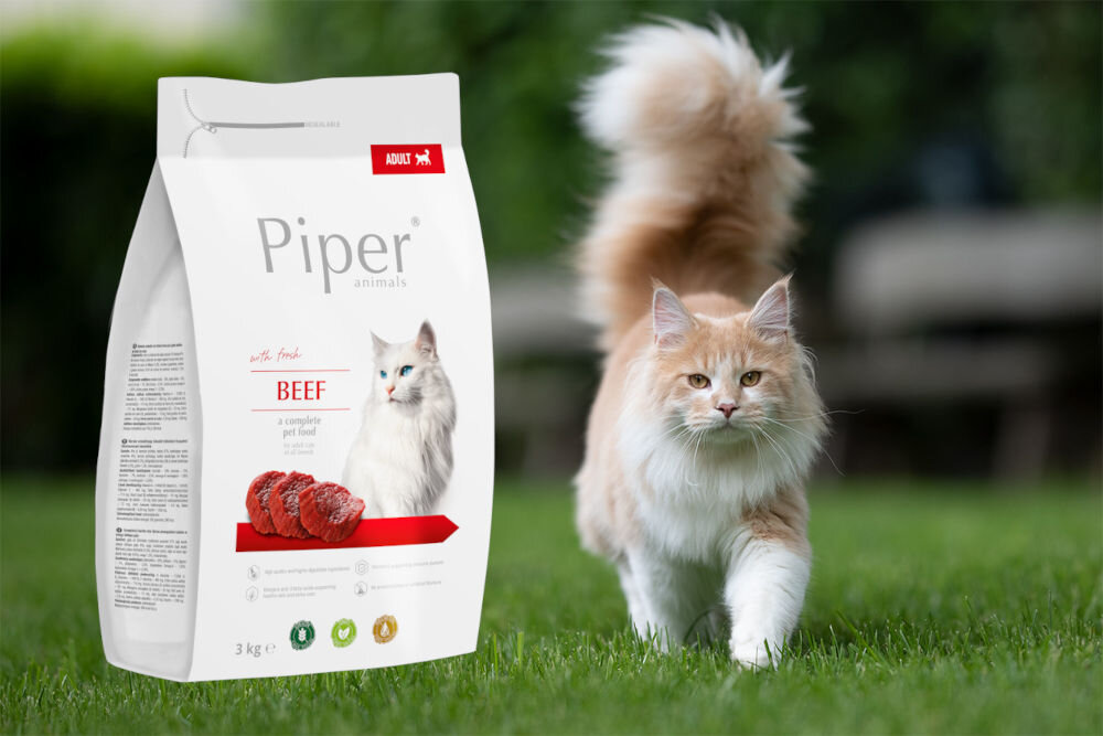 Karma dla kota PIPER Animals Wołowina 3 kg dawkowanie analiza sklad