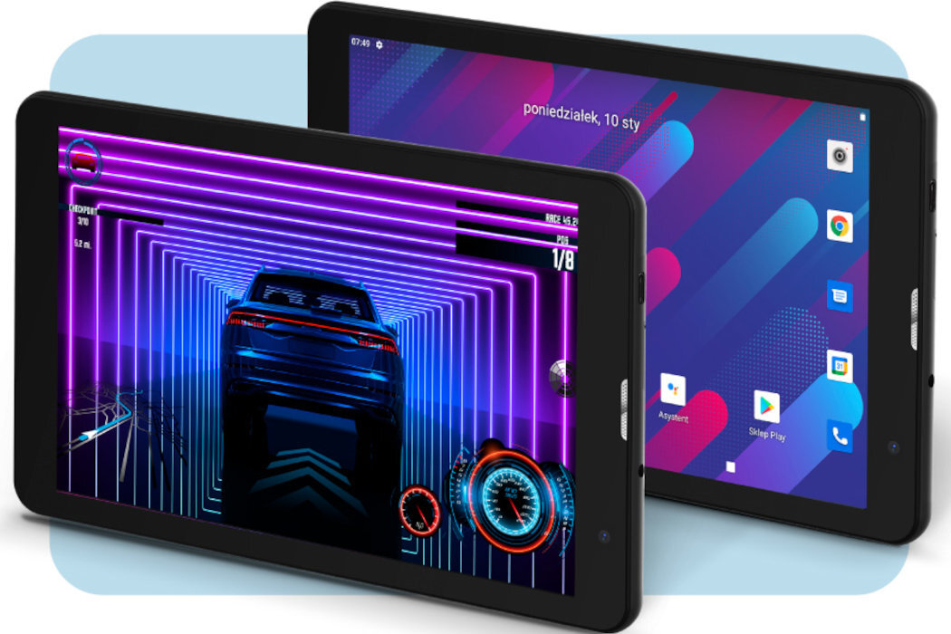 Tablet KRUGER&MATZ Eagle 806  ekran bateria aparat procesor ram pamięć pojemność rozdzielczość zdjęcia filmy opis dane cechy blokady system łączność wifi bluetooth obudowa szkło odporność porty muzyka transfer sieć przekątna matryca waga czujniki