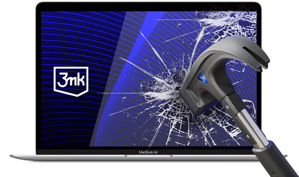 Szkło hybrydowe 3MK FlexibleGlass do Apple MacBook powłoka antybakteryjna naklejki pozycjonujące