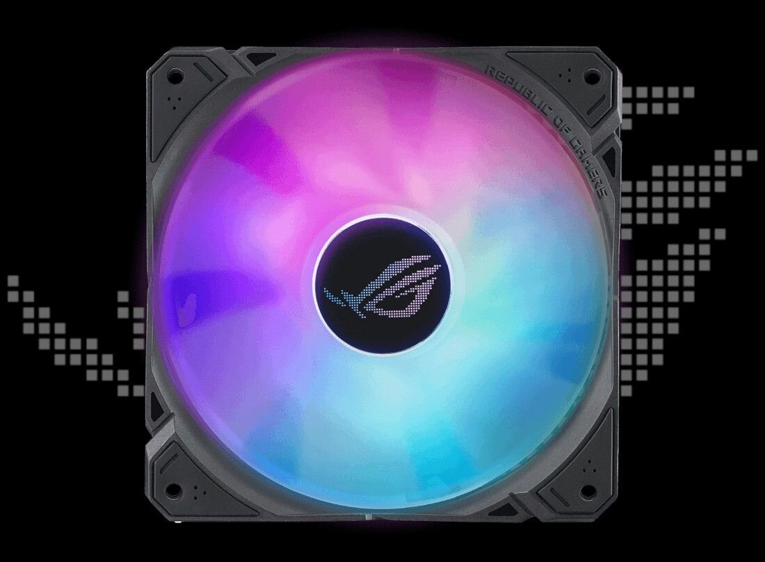 Chłodzenie wodne ASUS ROG Ryuo III 360 ARGB - Wentylator ROG AF 12S ARGB