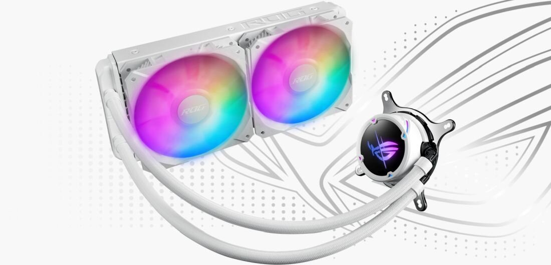 Chłodzenie wodne ASUS ROG Strix LC II 240 ARGB White Edition - Chłodzenie wodne