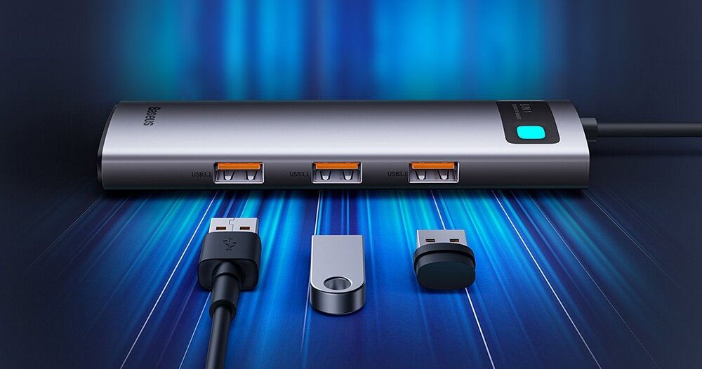 Stacja dokująca BASEUS StarJoy wygoda korzystanie możliwości laptop przesył pliki port HDMI transmisja dane szybkie ładowanie przydatny na co dzień dopsowanie