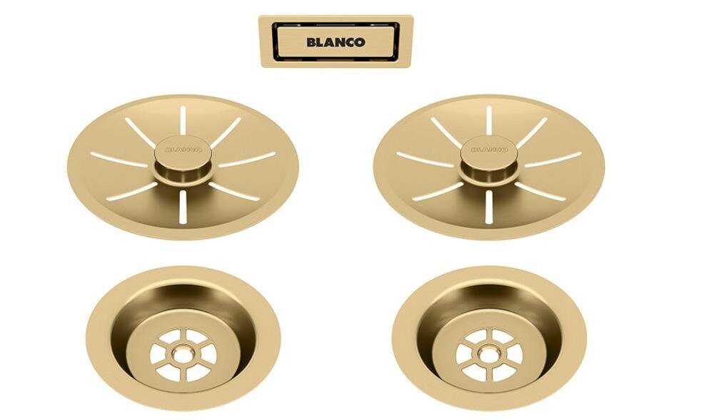 BLANCO 203477 zestaw modernizacja komora zlewozmywak bateria kuchenna przelew nakładka stalowa kielich odpływ