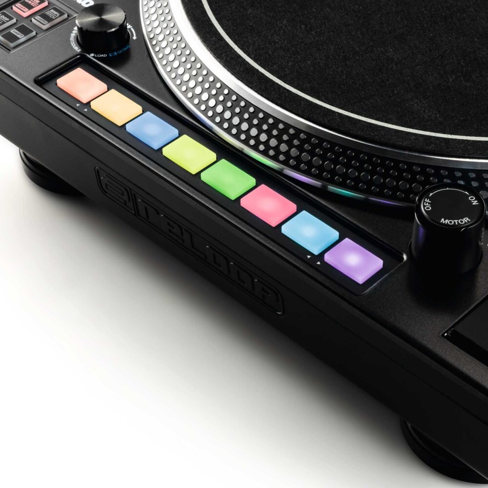 Gramofon RELOOP RP-8000 MK2 sprzet audio muzyka odtwarzanie bezpieczna transmisja audio nagrywanie USB sample zestaw zasilanie drapanie płyt interfejs aplikacja wykończenie