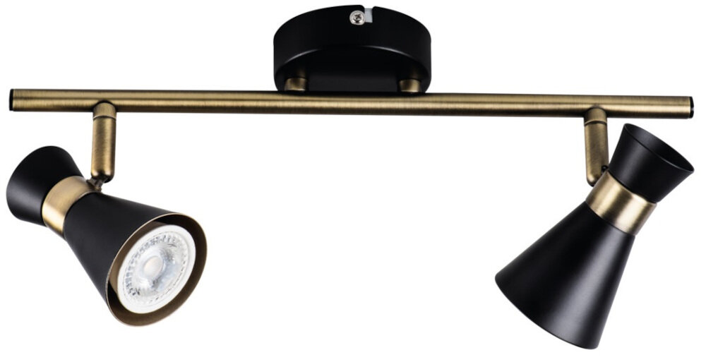 Lampa ścienno-sufitowa KANLUX Mileno EL-2I B-AG Czarno-złoty elegancka lampa scienno-sufitowa funkcjonalna estetyczna w kolorze czarno-zlotym swietne oswietlenie rola dekoracyjna