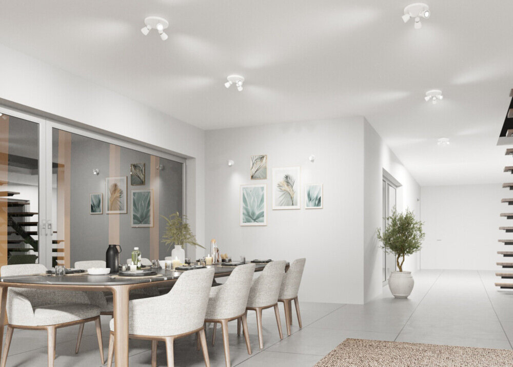 Lampa sufitowa KANLUX Enali EL-3O B Czarny stylowa minimalistyczna kostka sro=ubowa do sufitu standardowe napiecie 220-240 V do domu do biura wyjatkowa atmosfera punkt centralny