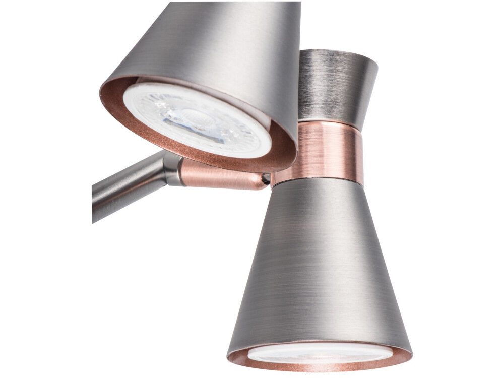 Lampa ścienno-sufitowa KANLUX Mileno EL-2I ASR-AN Srebrno-miedziany minimalistyczna prostota delikatne elementy dekoracyjne z wysokiej jakosci stali