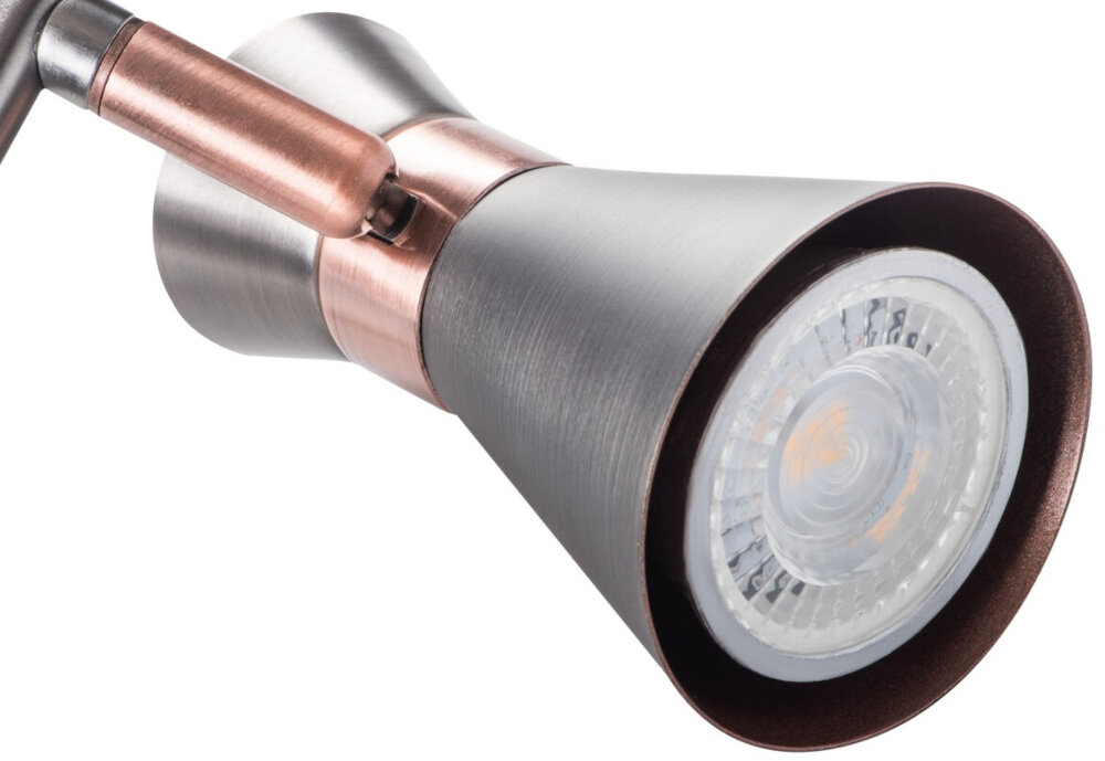 Lampa ścienno-sufitowa KANLUX Mileno EL-2I ASR-AN Srebrno-miedziany marka KANLUX wysoka jakosc produktow innowacyjne rozwiazania oswietleniowe dwie zarowki trzonek typu GU10 moc do 2 x 10 W