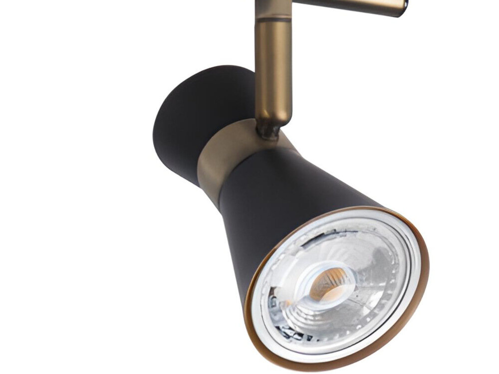 Lampa ścienno-sufitowa KANLUX Mileno EL-3O B-AG Czarno-złoty marka KANLUX wysoka jakosc produktow innowacyjne rozwiazania oswietleniowe trzy zarowki trzonek typu GU10 moc do 3 x 10 W