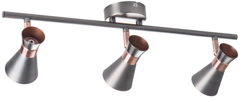 Lampa ścienno-sufitowa KANLUX Mileno EL-3I ASR-AN Srebrno-miedziany marka KANLUX wysoka jakosc produktow innowacyjne rozwiazania oswietleniowe trzy zarowki trzonek typu GU10 moc do 3 x 10 W