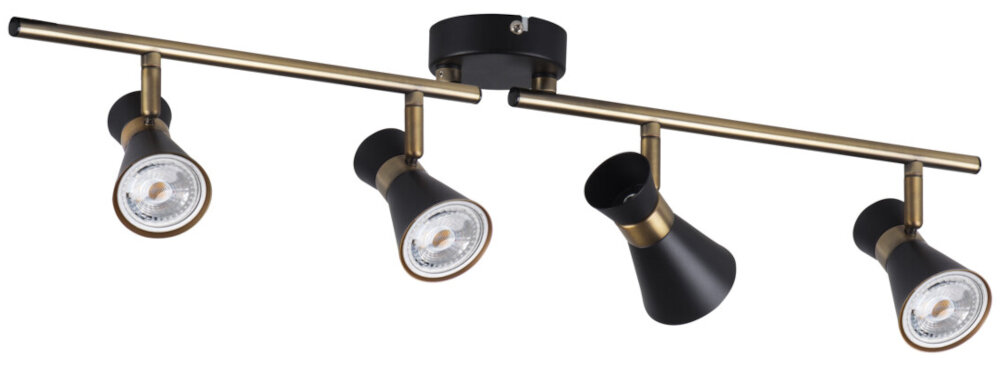 Lampa ścienno-sufitowa KANLUX Mileno EL-4I B-AG Czarno-złoty elegancka lampa scienno-sufitowa funkcjonalna estetyczna w kolorze czarno-zlotym swietne oswietlenie rola dekoracyjna