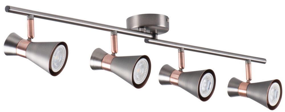 Lampa ścienno-sufitowa KANLUX Mileno EL-4I ASR-AN Srebrno-miedziany elegancka lampa scienno-sufitowa funkcjonalna estetyczna w kolorze czarno-zlotym swietne oswietlenie rola dekoracyjna