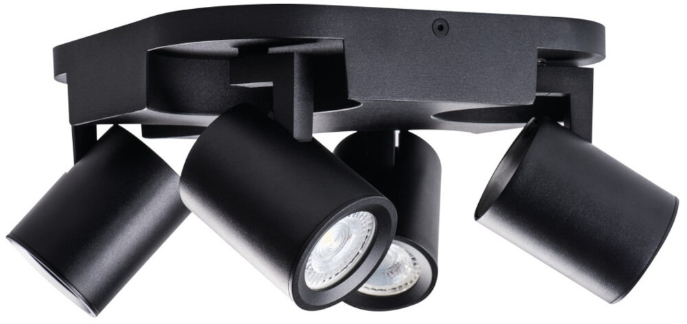 Lampa ścienno-sufitowa KANLUX Laurin EL-4O B Czarny prosty design wykonczenie w kolorze czarnym z wysokiej jakosci stopu aluminium