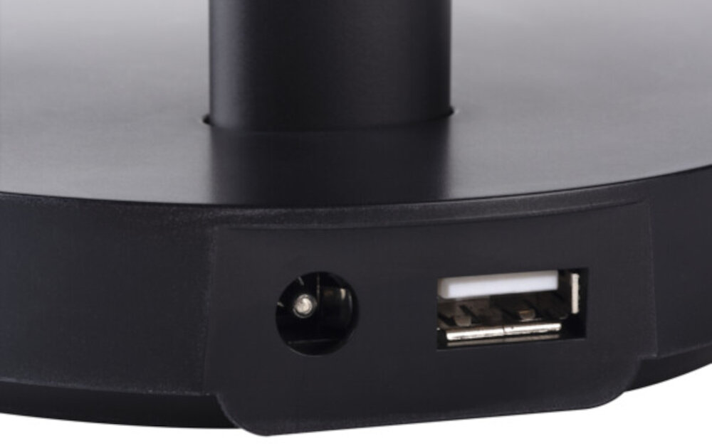 Lampka biurkowa KANLUX Rexar LED B napięcie eletryczne czas pracy około 25 000 godzin ładowanie port USB-A możliwości