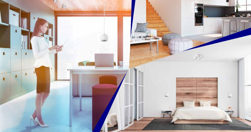 Plafon sufitowy KANLUX Galoba EL-2I B Czarny oswietlenie SMART inteligentne zrodlo swiatla zarowki LED aplikacja Tuya na smartfon Bluetooth Wi-Fi
