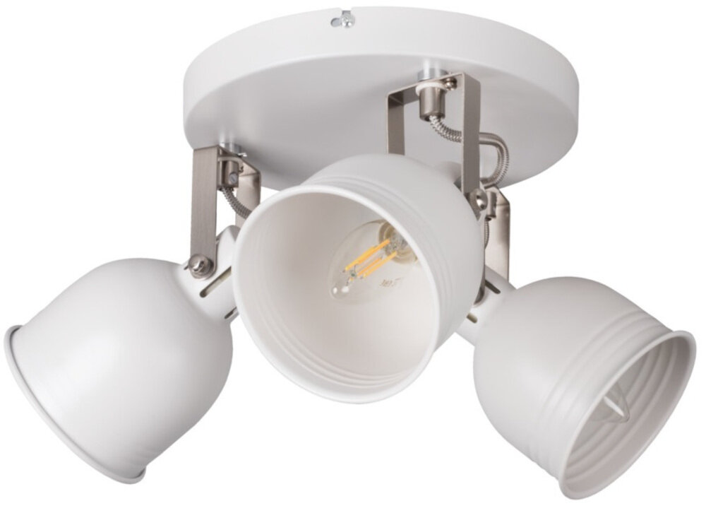 Lampa ścienno-sufitowa KANLUX Derato EL-3O W-SR oprawa scienno-sufitowa w stylu retro funkcjonalna estetyczna w bialym kolorze