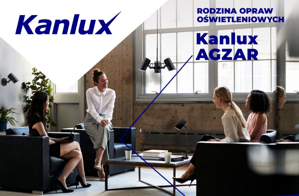 Lampa sufitowa KANLUX Agzar C 3xE14 W rodzina lamp w bialym i czarnym kolorze lampy scienno-sufitowe stolowe