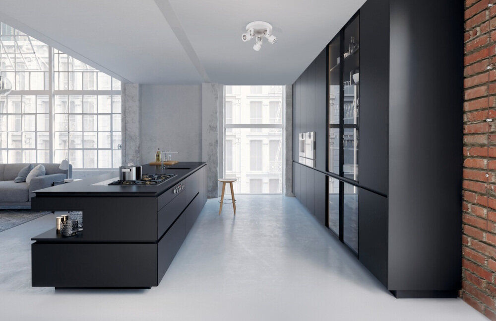 Plafon sufitowy KANLUX Sonda II EL-3O B Czarny minimalistyczny elegancki design czarna obudowa solidna trwala z wysokiej jakosci stopu aluminium