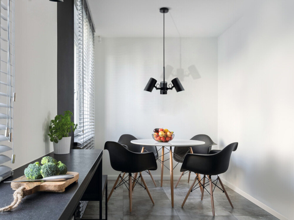 Lampa sufitowa KANLUX Agzar C 3xE14 B stylowa minimalistyczna prosty montaz kostak srubowa standardowe napiecie 220-240 V