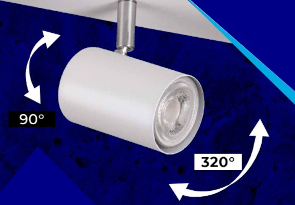 Lampa sufitowa punktowa KANLUX Evalo EL-3I B-SR Czarny regulacja kierunu padania swiatla w zakresie horyzontalnym o 320 stopni w zakresie wertykalnym o 90 stopni