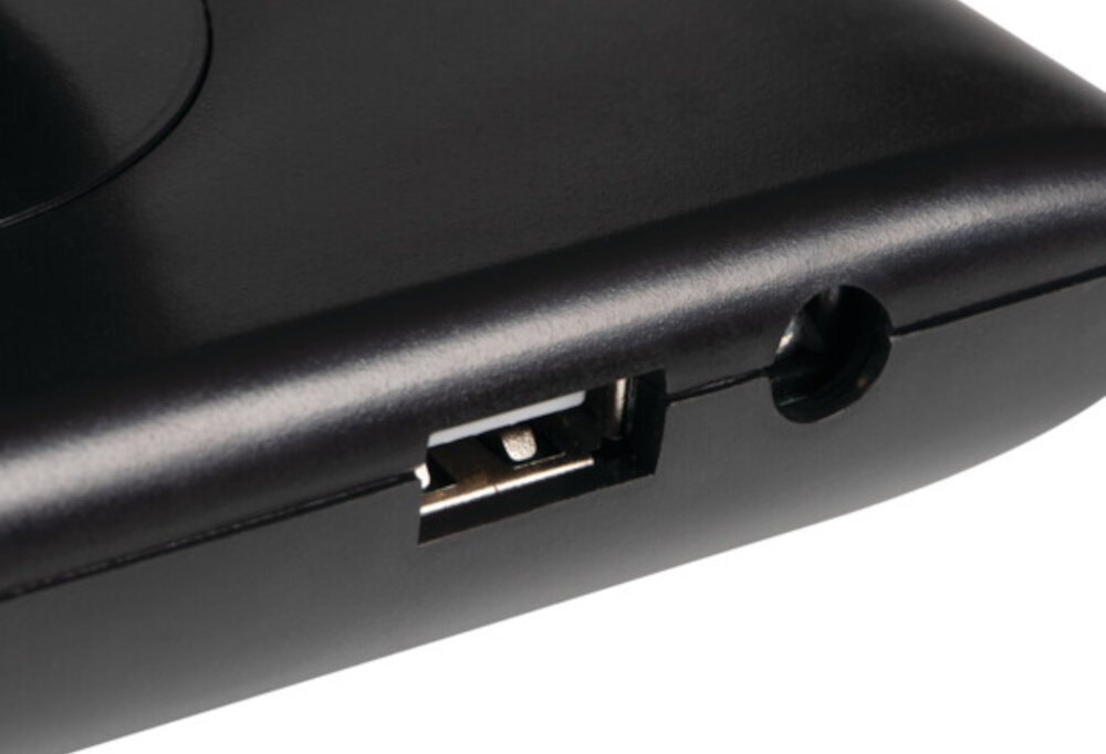 Lampka biurkowa KANLUX Preda LED B napięcie eletryczne czas pracy około 25 000 godzin ładowanie port USB-A możliwości