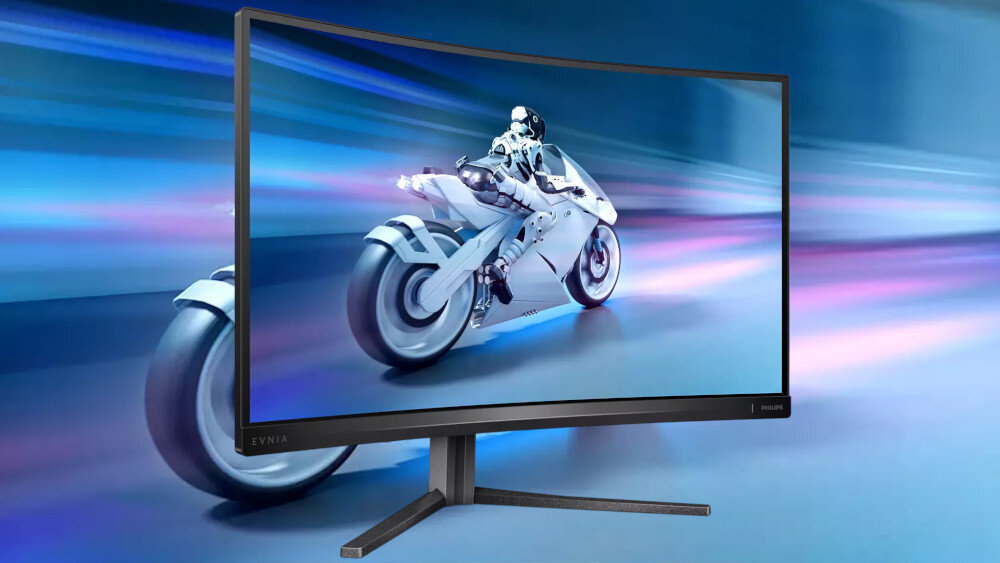 Monitor PHILIPS Evnia 5000 32M1C5200W zabawa gaming jakość gry płynność szybkość dokładność kontrast ergonomi