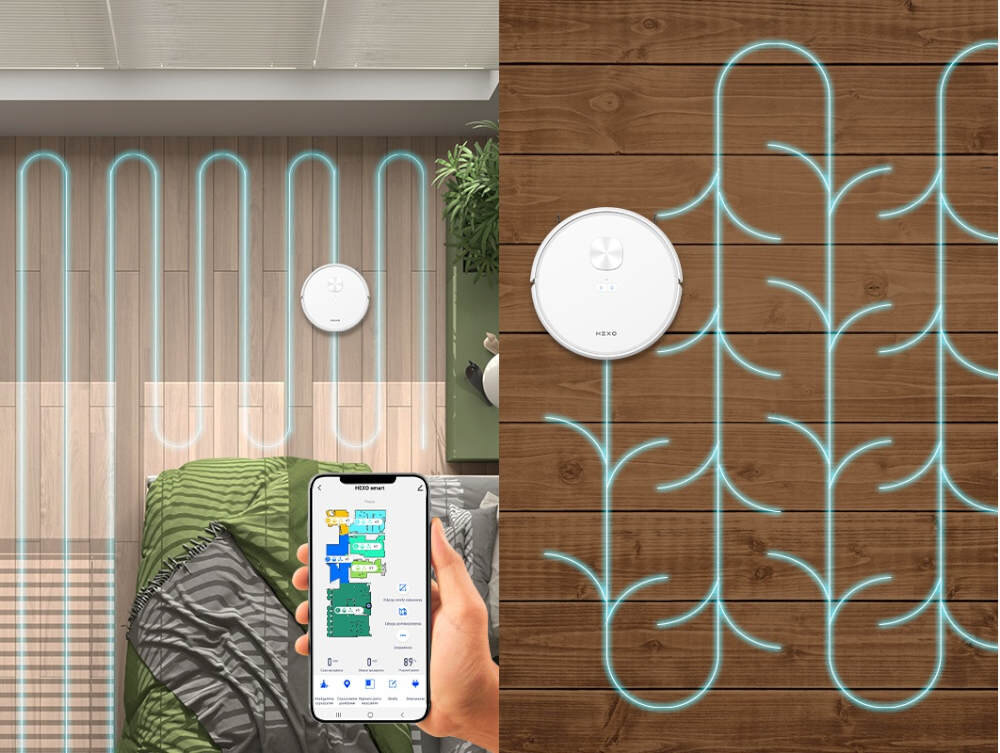 Robot sprzatajacy HEXO Smart dedykowana aplikacja udogodnienia wirtualne sciany