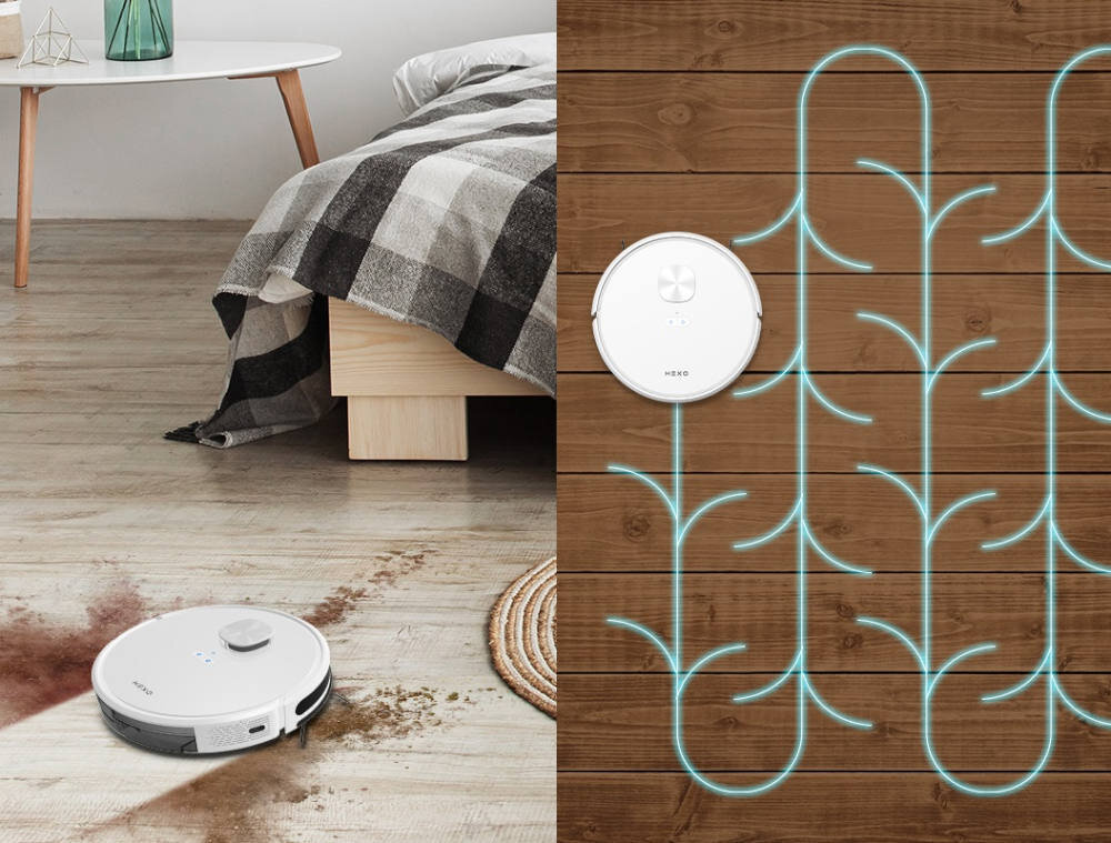 Robot sprzatajacy HEXO Smart Samoistnie wraca do bazy