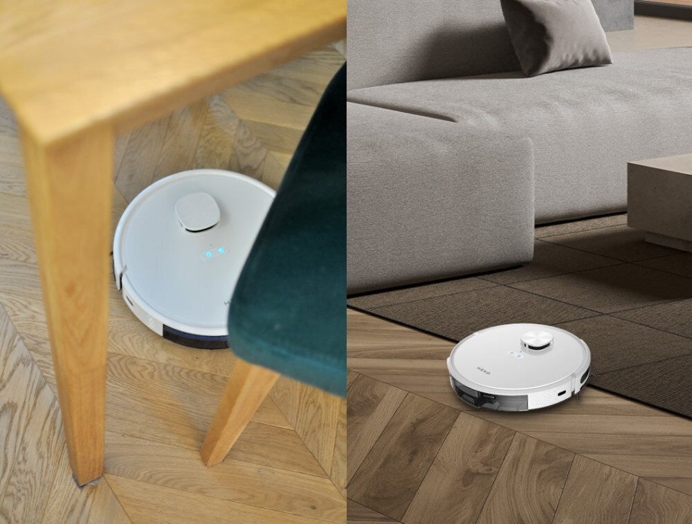 Robot sprzatajacy HEXO Smart pokonuje przeszkody odkurzanie mopowanie