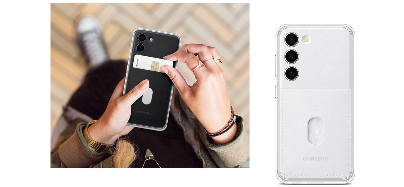 potrzebną Ci kartę płatniczą możesz umieścić w kieszonce Frame Case potrzebną Ci kartę płatniczą możesz umieścić w kieszonce Frame Case