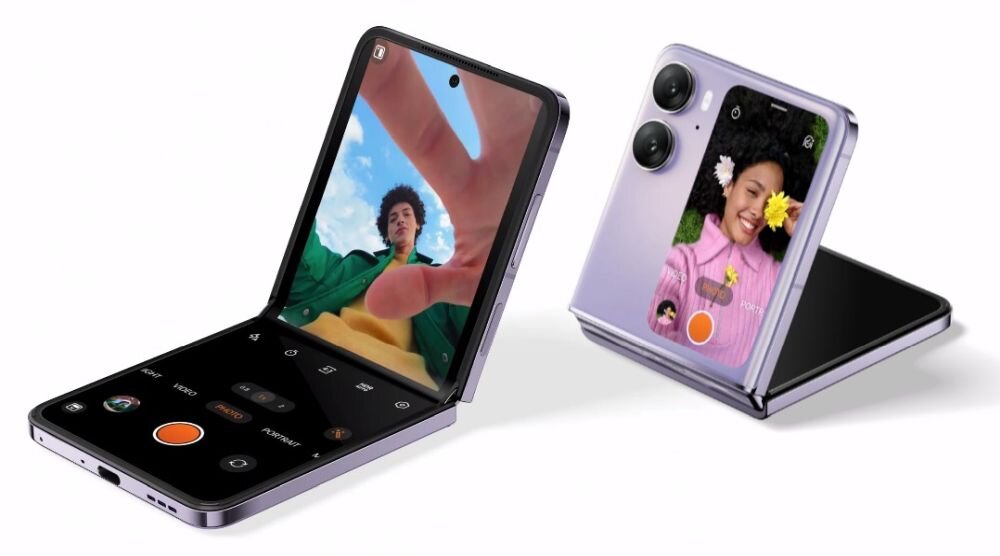Smartfon OPPO Find N2 Flip ekran bateria aparat procesor ram pamięć pojemność rozdzielczość zdjęcia filmy opis dane cechy blokady system łączność wifi bluetooth obudowa szkło odporność porty muzyka transfer sieć przekątna matryca waga czujniki oled amoled ips