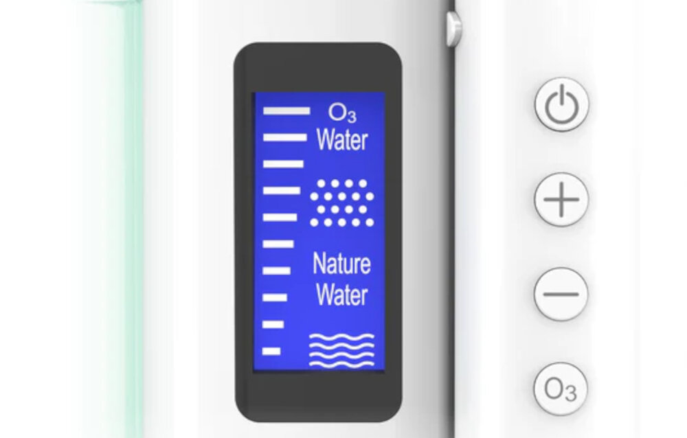 Irygator TRUELIFE AquaFloss Station O300 Ozone Biały Wygoda codziennego użytkowania Intuicyjny ekran LCD  informacje ciśnienie można regulować komfort rutyna oszczędność czasu