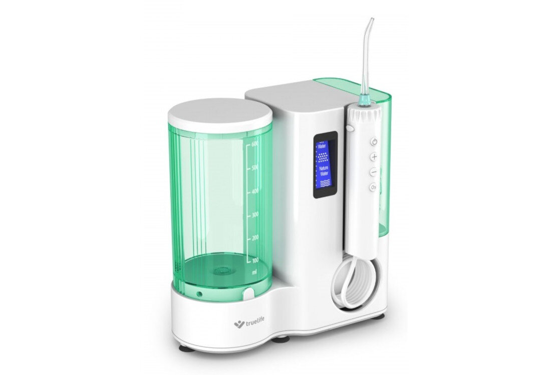 Irygator TRUELIFE AquaFloss Station O300 Ozone Biały Higiena bez zbędnych przerw Pojemny, 600 ml zbiornik pełny cykl czyszczenia Łatwe napełnianie szczelna pokrywa