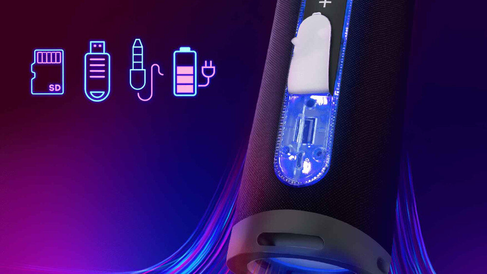 Głośnik mobilny XBLITZ Master Pro  - złącza