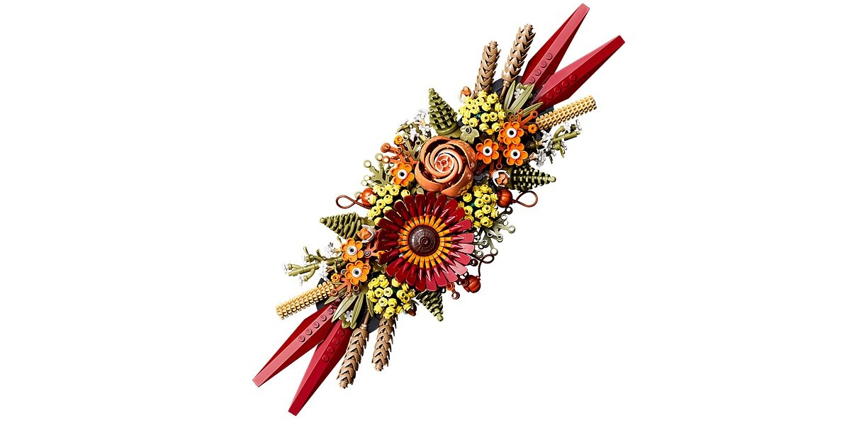 LEGO Icons Stroik z suszonych kwiatów 10314 kreatywność zabawa nauka rozwój klocki figurki minifigurki jakość tradycja konstrukcja nauka wyobraźnia role jakość bezpieczeństwo wyobraźnia budowanie pasja hobby funkcje instrukcja