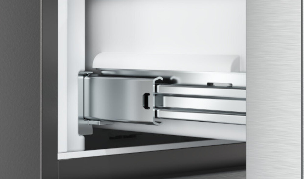 Lodówka HISENSE RF632N4AFE Nofrost Inox metalowe prowadnice