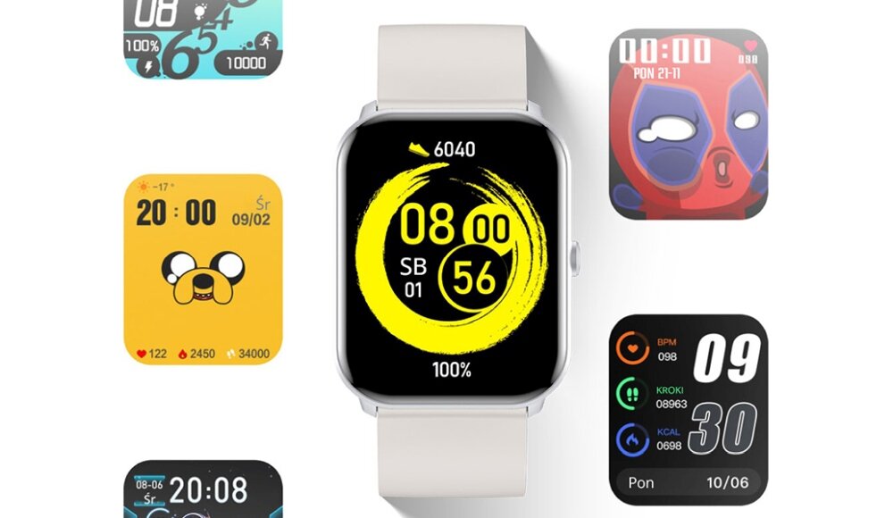 Smartwatch MAXCOM FW36 Aurum SE wyświetlacz dopasowanie tarcza zdrowie saturacja krwi ciśnienie krwi sen monitoring oddech cykl menstruacyjny powiadomienia wiadomości alarmy jakość tryby sportowe długa praca