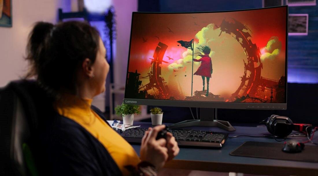 Monitor LENOVO G27c-30 - Monitor gamingowy 