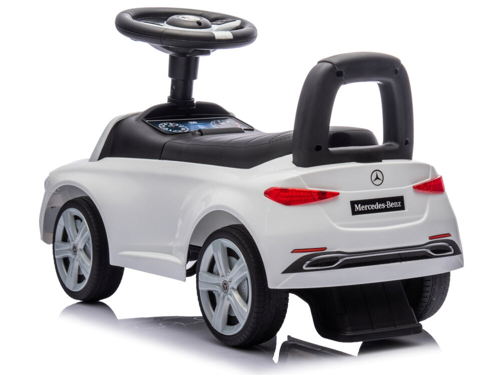 Jeździk SUN BABY Mercedes C-Class J05.039.1.3 Biały rozwoj wyobraznik i kreatywnosci duze siedzisko z oparciem komfortowa pozycja odpowiednie podparcie