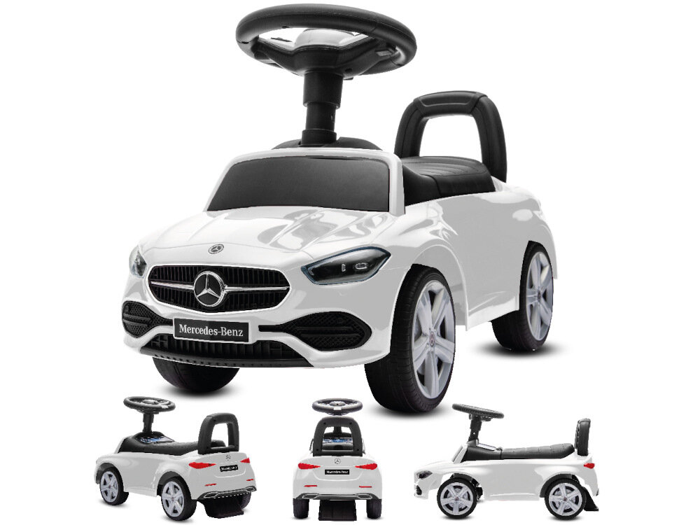 Jeździk SUN BABY Mercedes C-Class J05.039.1.3 Biały schowek pod siedziskiem do przechowywnia