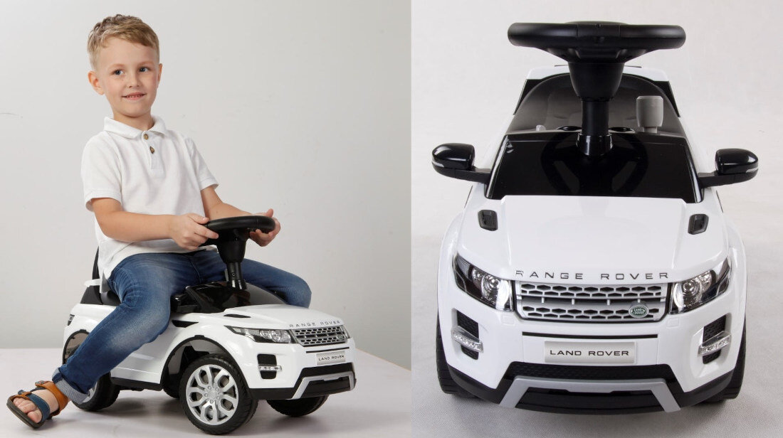 Jezdzik SUN BABY Range Rover bialy bezpieczne uzytkowanie normy bezpieczenstwa EN71