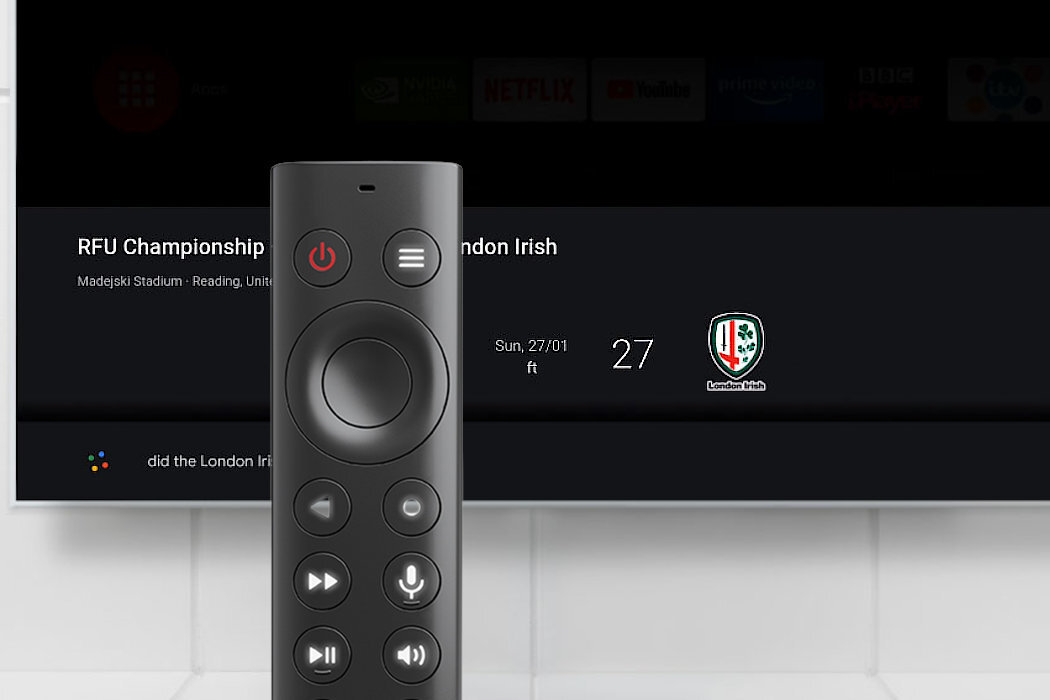 Pilot NVIDIA Shield TV Remote sterowanie podświetlenie podczerwień sterowanie menu mikrofon ruch zaawansowany
